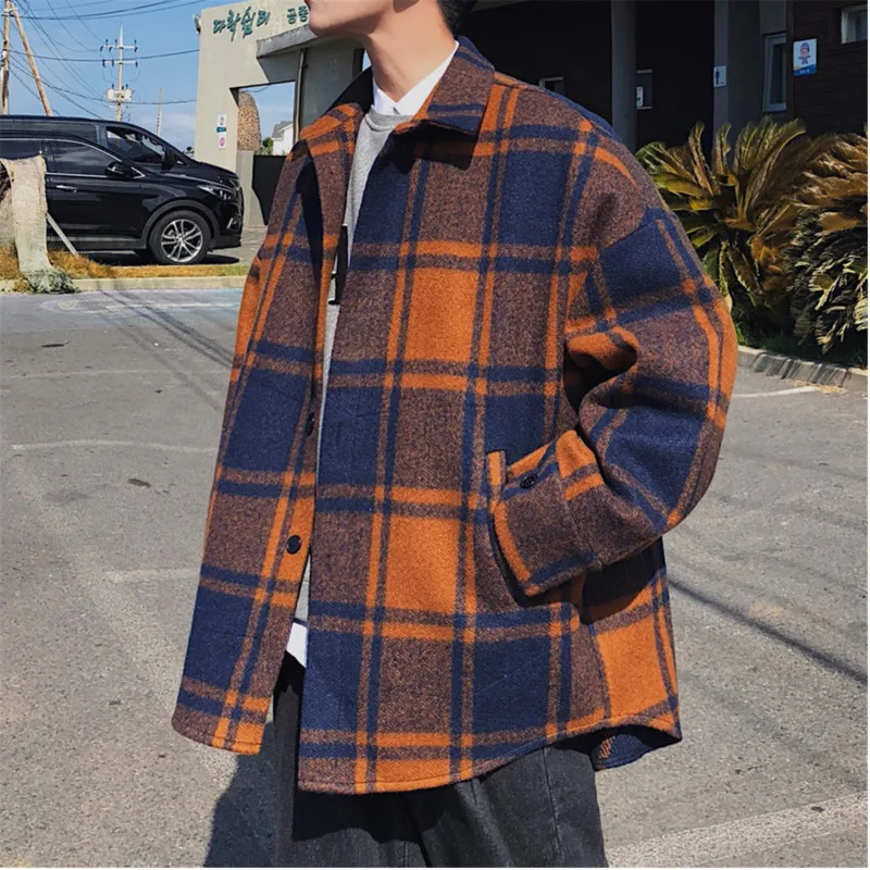 2018 осень и зима Костюмы новый утолщение решетки Цвет соответствия шерстяные