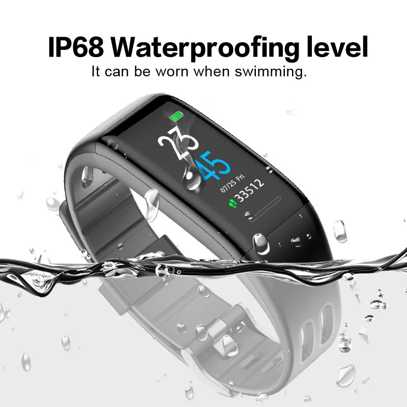 Смарт-браслет IP68 Водонепроницаемый GPS плавание спорт пробег кровяное давление