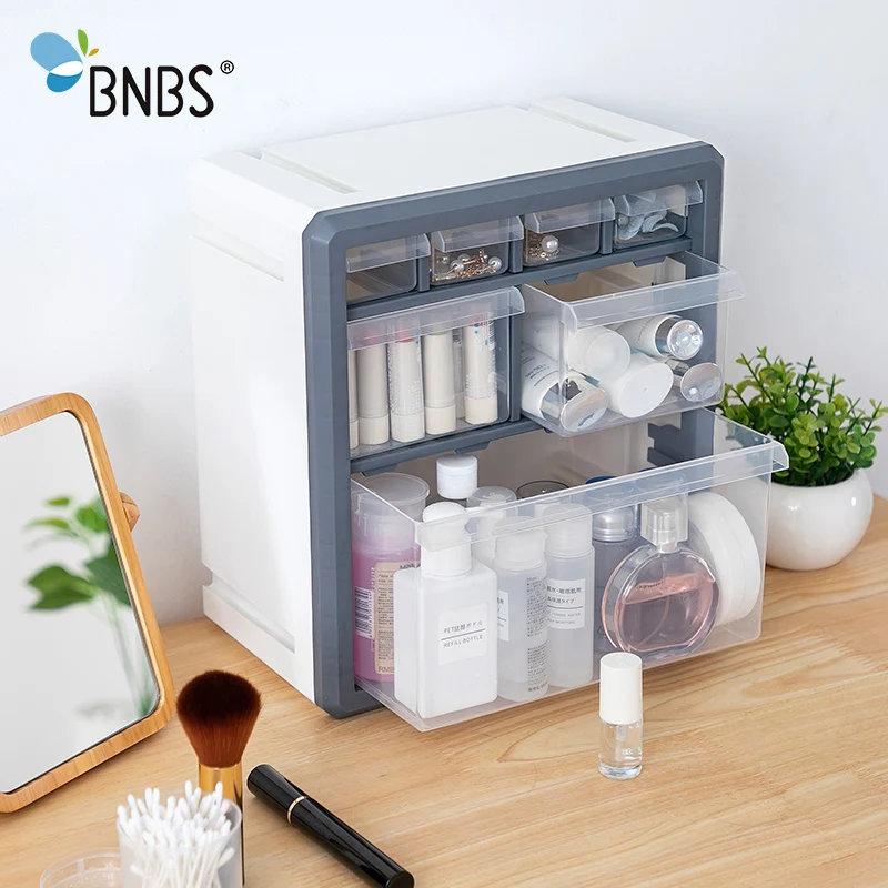 BNBS пластиковая коробка для хранения Настольный косметический Органайзер