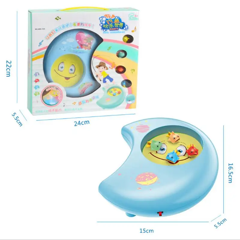 Children's Fishing Toy 7Pcs Rod Electric Moon Music Light Puzzle Early Education Toys For Baby Gifts | Игрушки и хобби