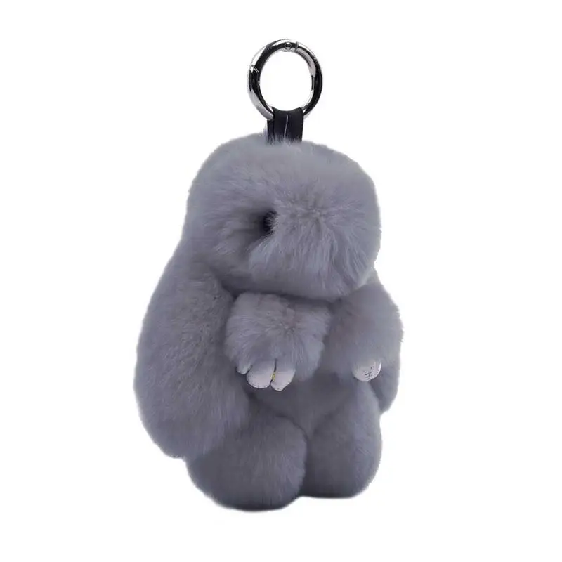 Rex Rabbit Fur Bunny Hair Ball Keychain Soft Cute Plush Keyring JonStew Handbag Pendant Toy | Игрушки и хобби