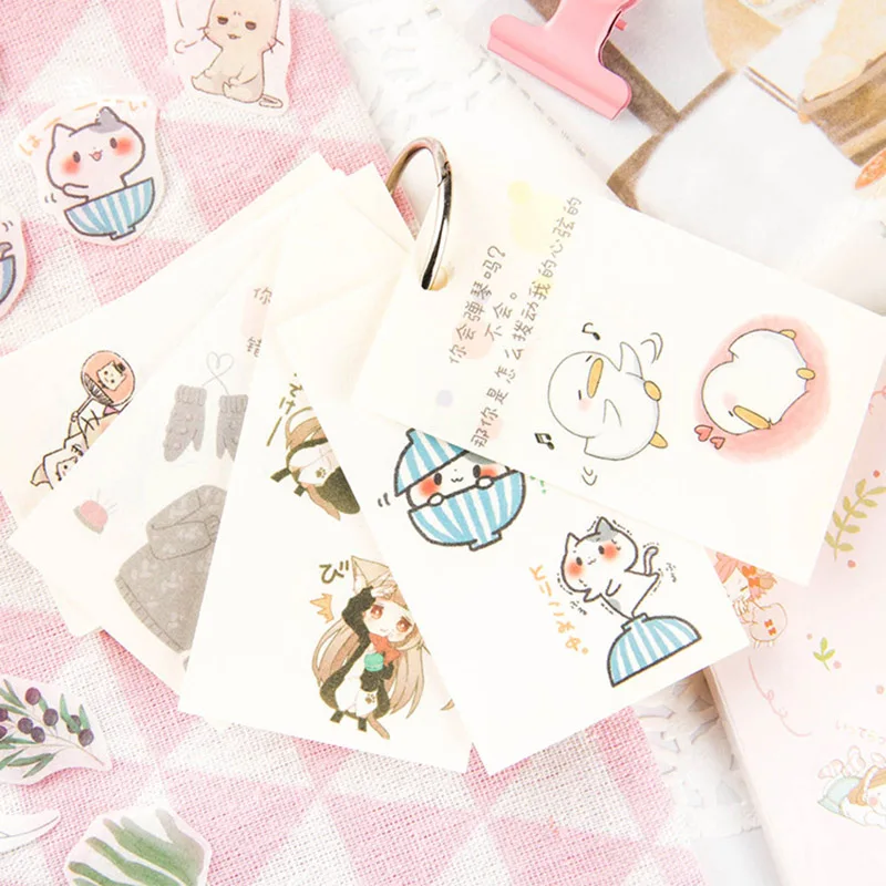 30 шт милый кот наклейки Животные канцелярские Kawaii стикеры на клейкой основе для