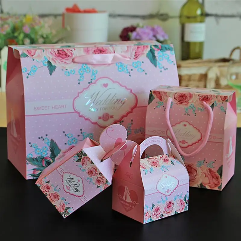 10 Pcs Handheld Vertical Wedding Candy Creative Box Bag for Bridal Shower Party Birthday Gifts |