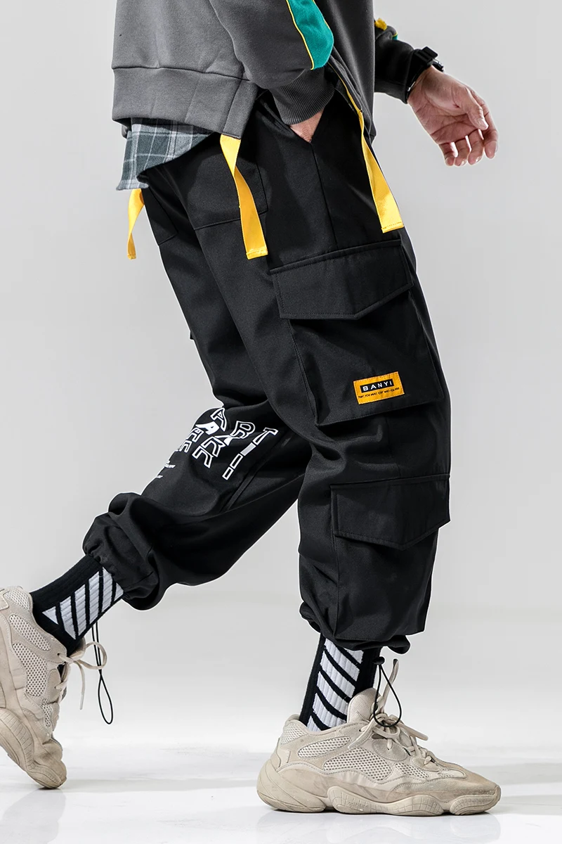 

Men's Overalls Spring Korean Version Streetwear Of The Leg Pants 2020 New Casual Hip Hop Small Feet Sweatpants Trousers Men