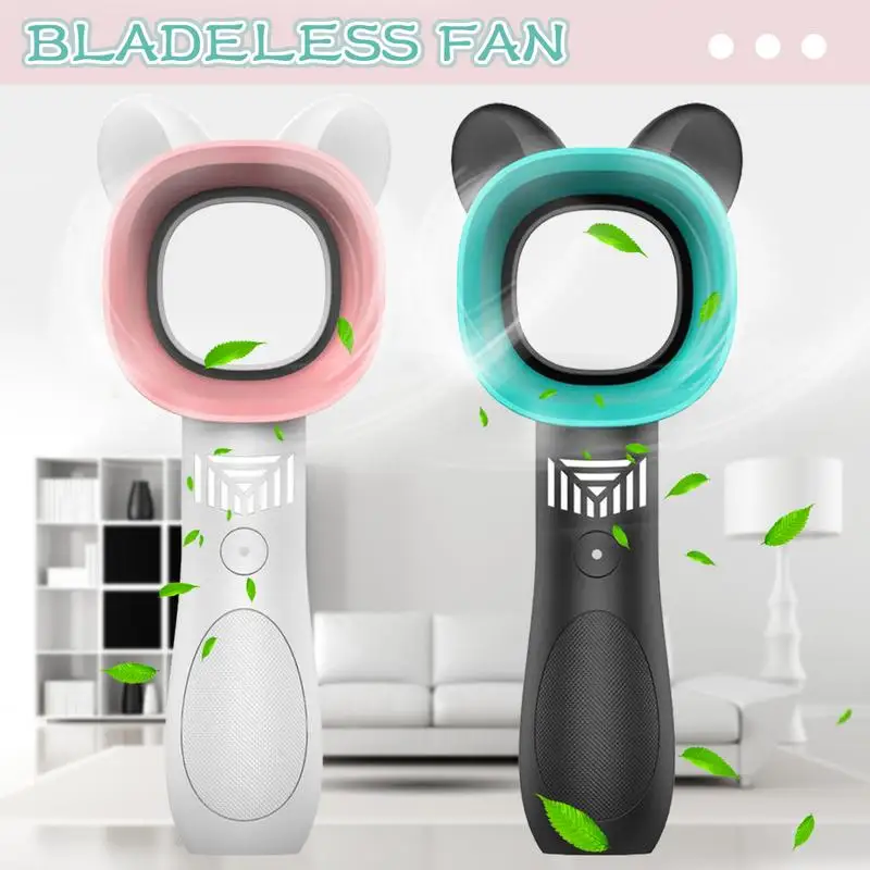 Портативный охлаждающий вентилятор Bladeless ручной мультфильм складной мини USB с