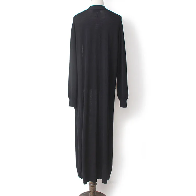 

YUNINYOYO So Silky Long sleeves basic cardigan with Double pockets spring autumn long women cardigan 2pure colours