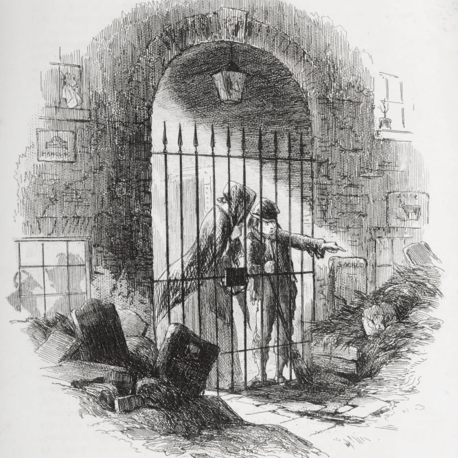Освященная Gound. Иллюстрация Phiz (Hablot Knight Browne) 1815 1882.From|Таблички и знаки| |