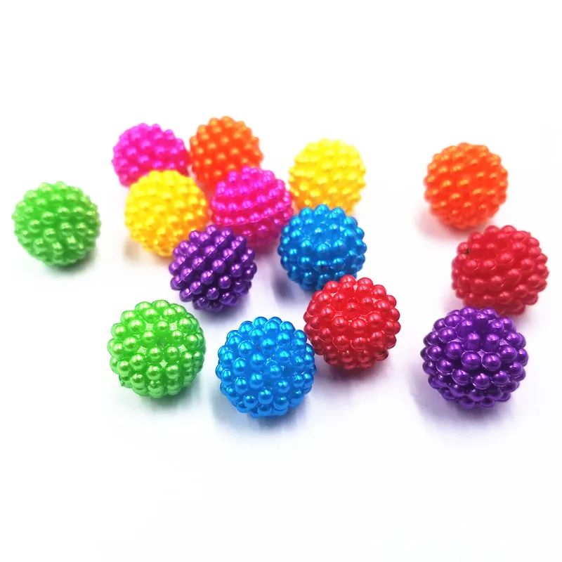 

50/40/30PCS Multicolor Loose Beads 10mm/12mm/14mm Hot Sale Bayberry ball round Acrylic beads Jewelry clothes DIY Accessories