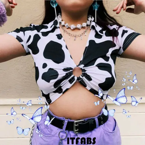 Новое летнее платье для женщин с V образным вырезом и короткими рукавами рисунком