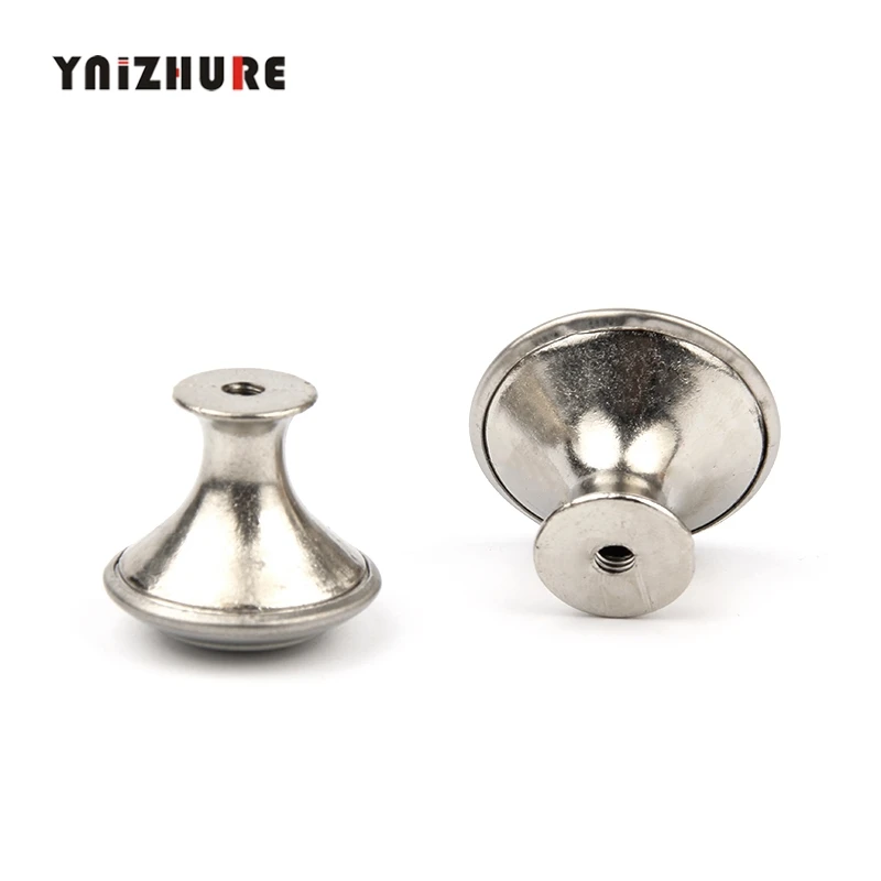 Diameter 24mm 28mm Zinc Satin Nickel Cabinet Pull Cupboard Drawer Handle Knobs Wardrobe With Screw Furniture Hardware | Обустройство
