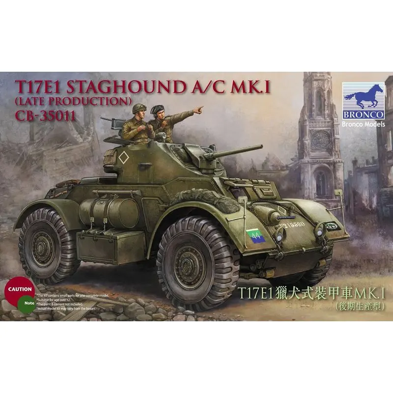Набор моделей BRONCO CB35011 1/35 T17E1 Staghound Mk.I -поздний выпуск Наборы для сборки моделей  | Отзывы и видеообзор