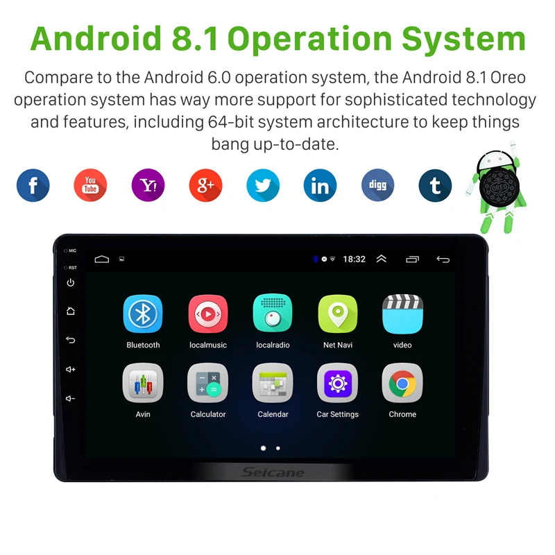 Seicane Multimedia Player Android 8.1 Car Radio GPS Head Unit For 2015 TOYOTA Sienna 9 Inch 2Din HD Touchscreen Wifi Bluetooth x |