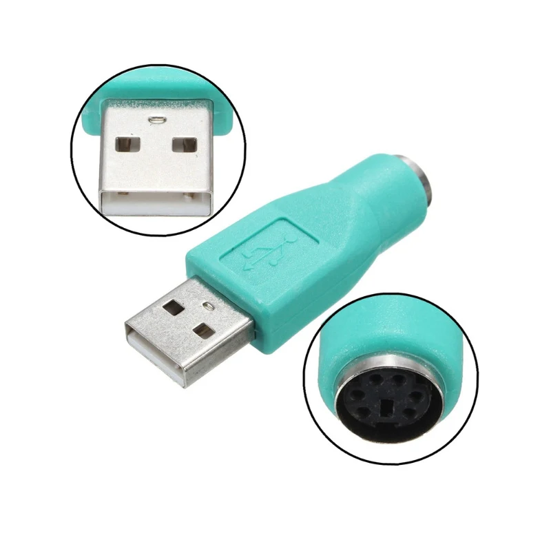 Kebidu 5 шт./лот USB к интерфейсу PS2 Переходник штекер-гнездо PS / 2 адаптер переключатель