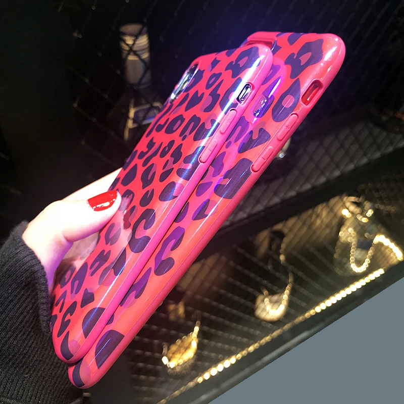 Ретро чехол для телефона с леопардовым принтом Iphone XS XR 6 7 8 Plus X модная задняя