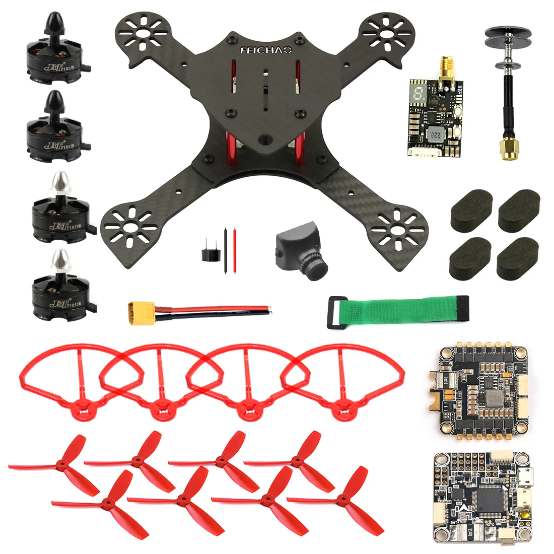 Дрон-Квадрокоптер JMT FPV Racer PNP F4 Pro V2 управление полетом 180 мм рамка из углеродного