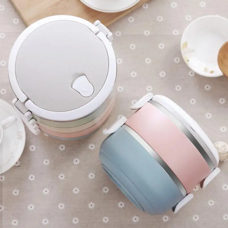 Портативный еда термальность Bento Box градиент цвет держать термо ланч бокс