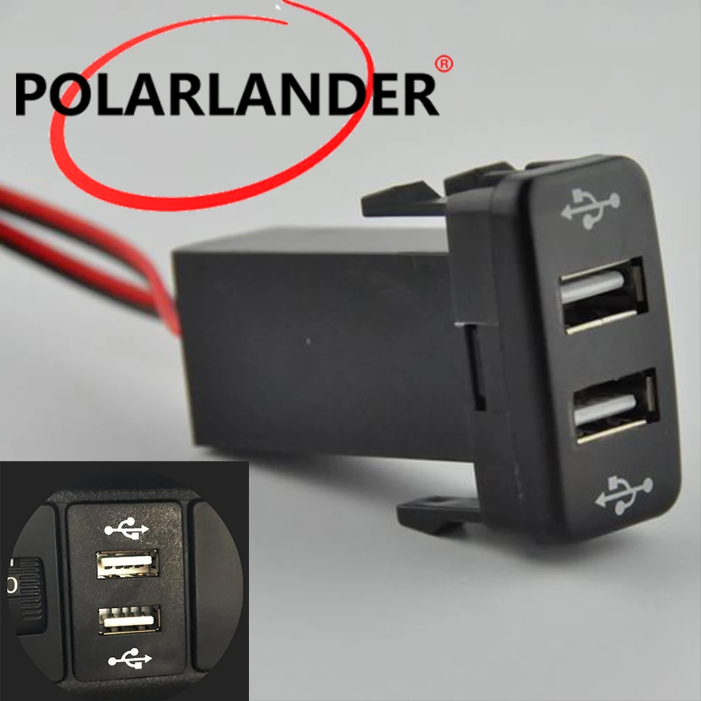 

12V 2.1A ABS Dual USB Car Charger Socket Dashboard Phone Charger Interface Socket Car Charger Use for Isuzu