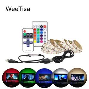 USB Светодиодные ленты светильник 5V 3528 5050 RGB музыка Светодиодная лента лампа ТВ Подсветка светильник HD ТВ Настольный Экран фон светильник Инж