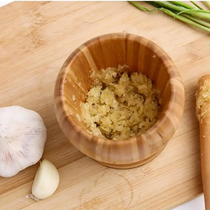 Многофункциональный пресс для чеснока набор деревянных ступков и пестиков