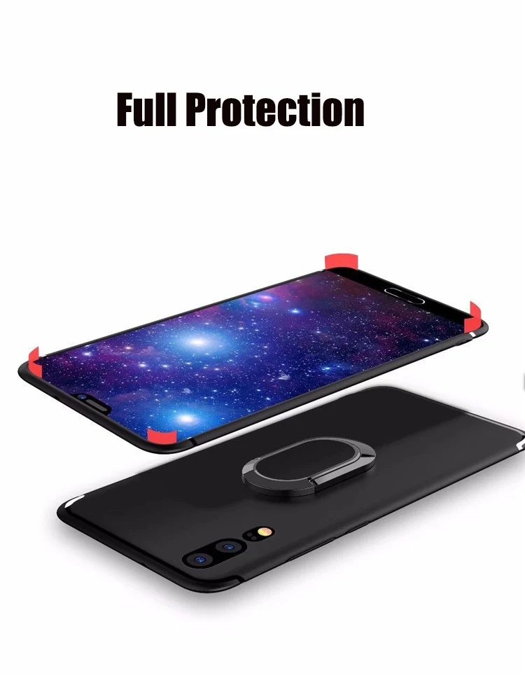 Мягкий матовый чехол для Umidigi S2/S2 Pro/S2 Lite S2 с магнитным кольцом пальцев защитный
