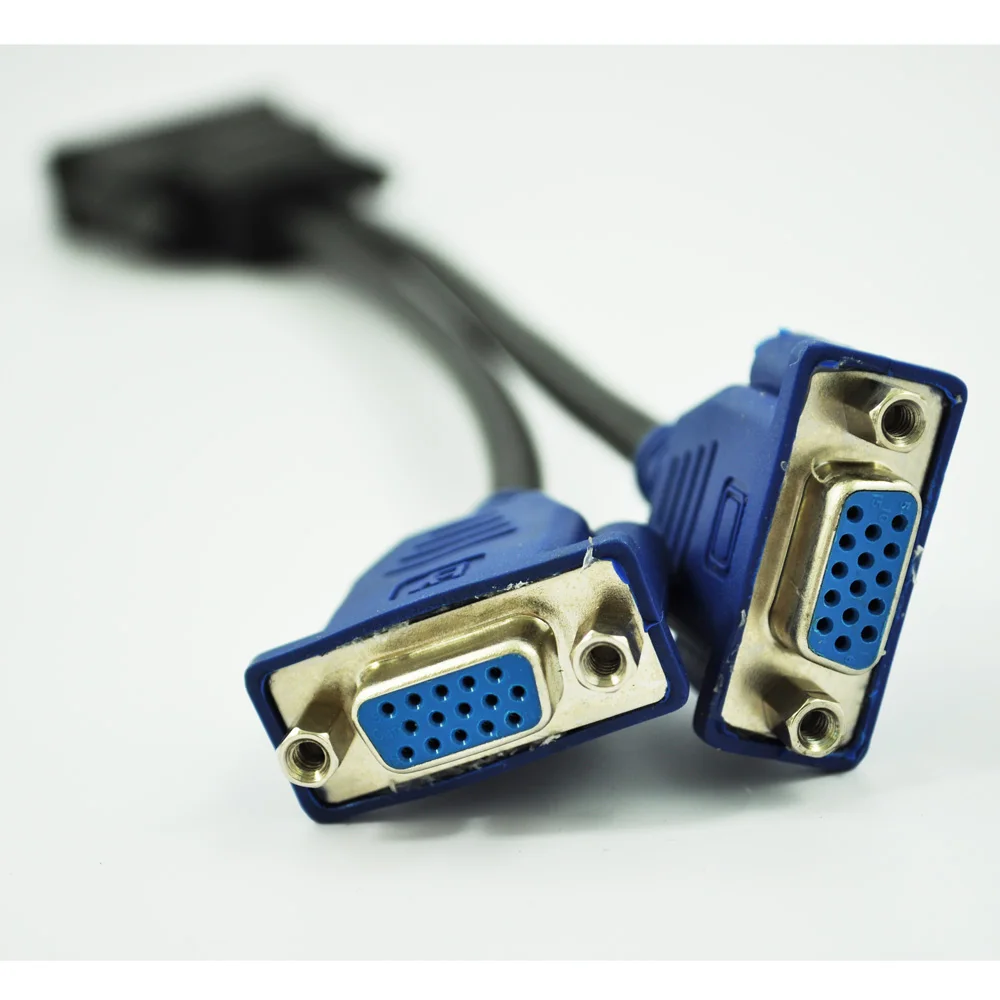 DMS 59 контактный 2 двойной VGA 15 Pin гнездовой сплиттер Кабель адаптер|Кабели HDMI| |