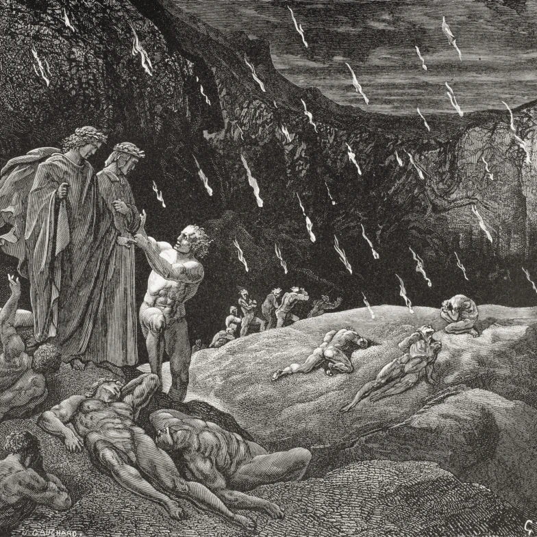 Гравировка по Gustave Dore 1832 1883 французский художник и иллюстратор для Inferno Dante Alighieri