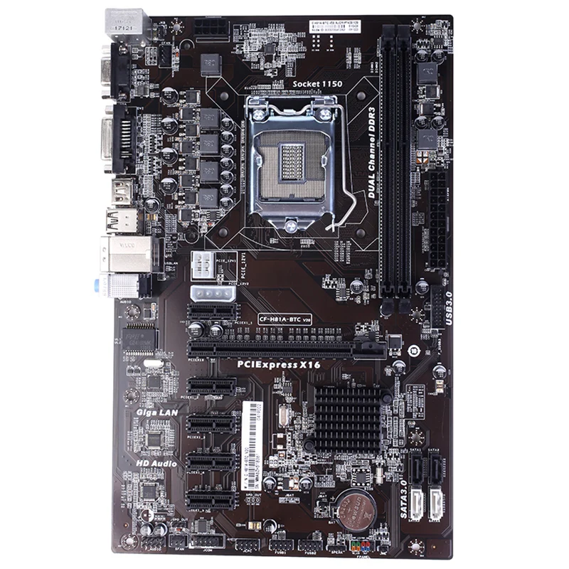 Красочные C. H81A BTC V20 Intel материнская плата по стандарту ATX двухканальные DDR3 SATA3.0 USB3.0