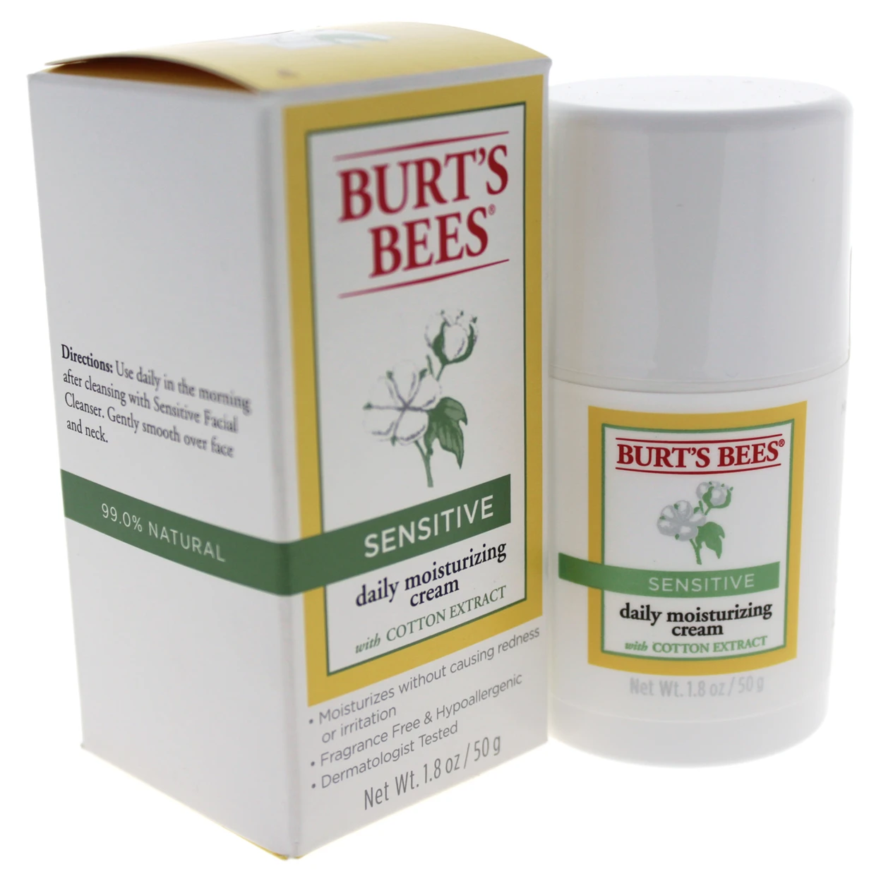 Sensitive Daily Moisturizing Cream by Burt's Bees for Unisex - 1.8 oz | Night Creams