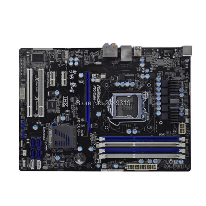 Для настольной платы ASRock P65iCafe H61 слот LGA1155 DDR3 Материнская плата SATA2 USB2.0 Поддержка I3