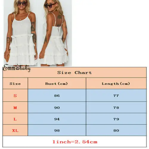 Women Casual Sleeveless Frill Party Beach Dress Strappy Short Mini Ladies Cotton Solid Loose Dresses Female Clothing | Женская одежда