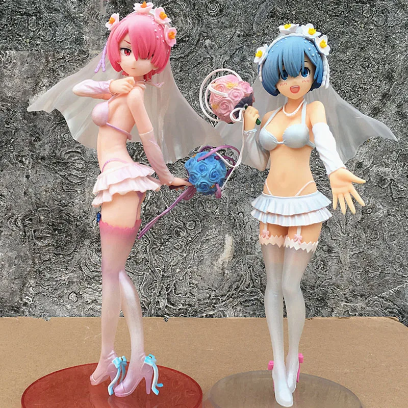 Экшн фигурки из аниме Re:life In A Different World From Zero Ram свадебное платье Re Rem сексуальные