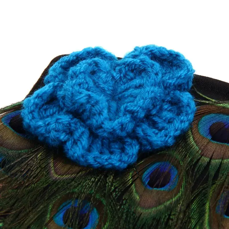 Newbron Baby Photography Prop Girls Boys Peacock Photo Props Crochet Knit Clothes with Headband for 0-12 Month Infant Kids | Детская