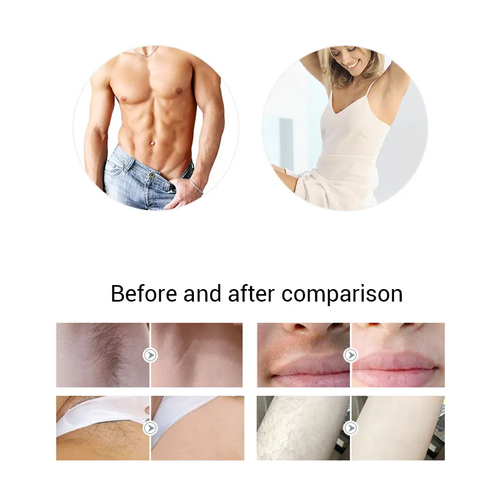 Epilator LPI Hair Remover Machine Shaving Safety Razor Permanent Bikini Trimmer Electric Laser Removal LCD Display | Красота и
