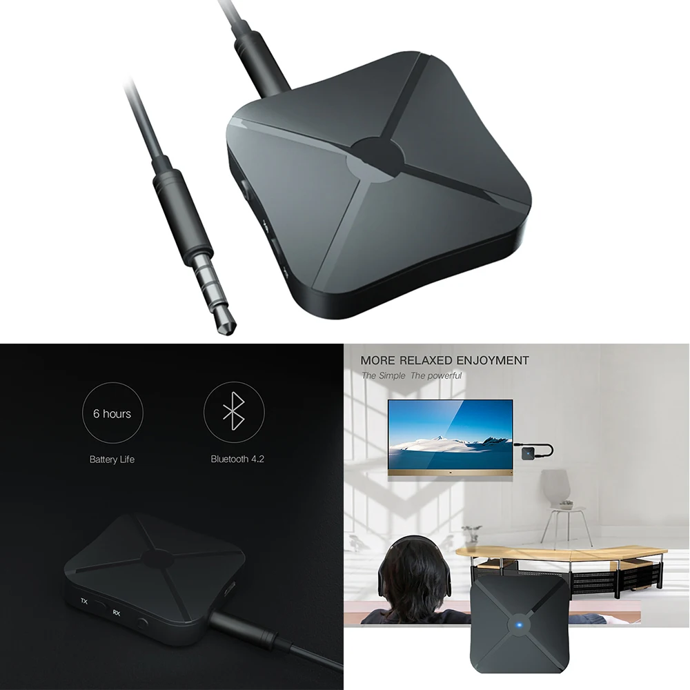 2 в 1 беспроводной адаптер аудио Bluetooth 4 приемник и передатчик с 3 5 мм AUX для