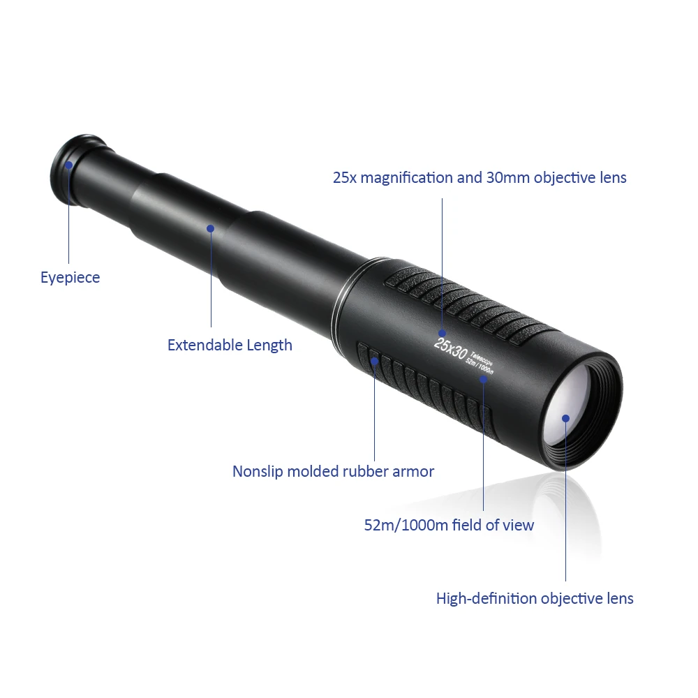 Маленький компактный Монокуляр Visionking 25x30 портативный складной телескоп