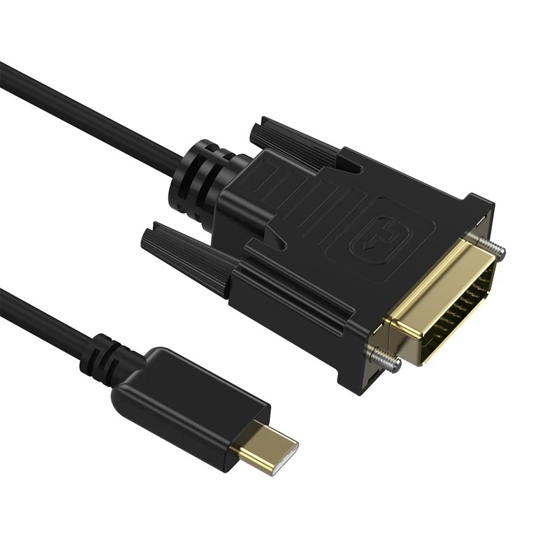 Usb C к Dvi (24 + 1) Кабельный адаптер Usb3.1 Type-C/Thunderbolt 3 4K x 2K @ 30Hz для Macbook Pro/Imac Chromebook Pixel |