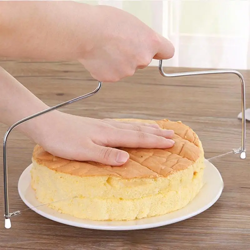 New Cake Baking Tools Stainless Steel Adjustable 2-Wire Double-Layers Slicer Kitchen Decoration Tool Accessories |