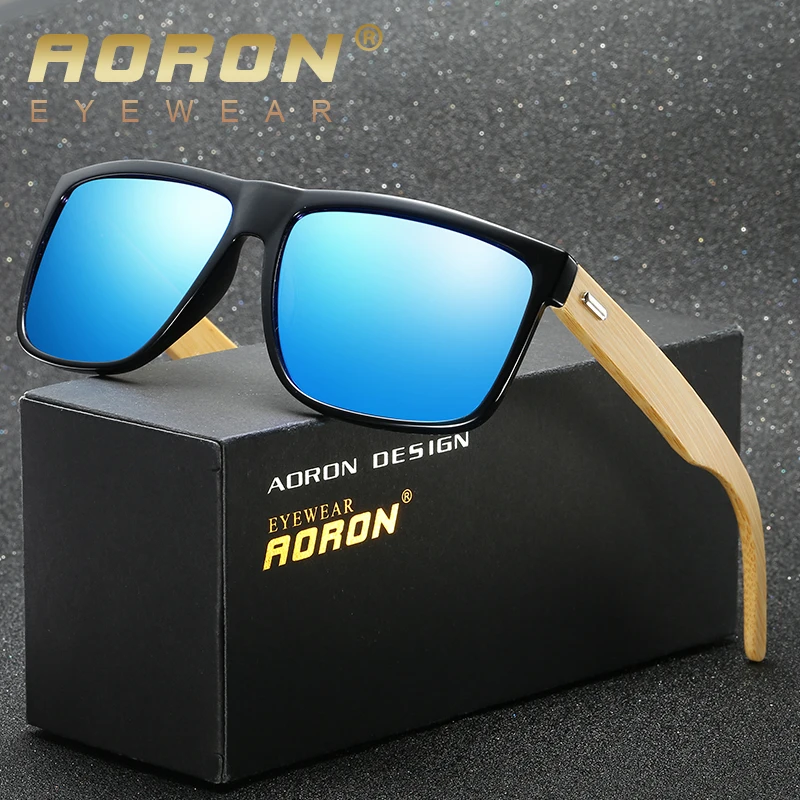Aoron 2018 новые Бамбуковые поляризованные солнцезащитные очки Мужские