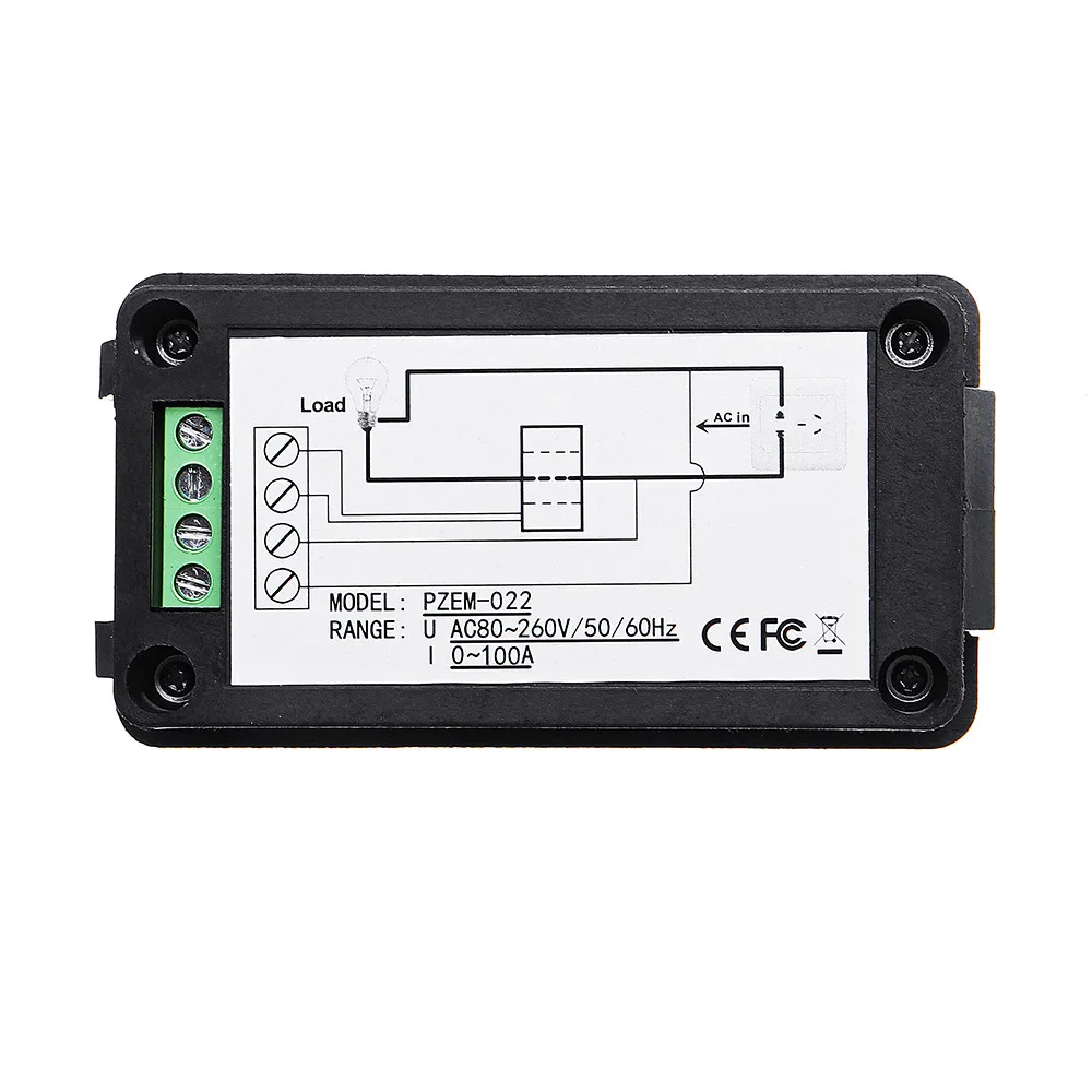 PZEM-022 цифровой дисплей для открытия и закрытия CT 100A AC измеритель мощности