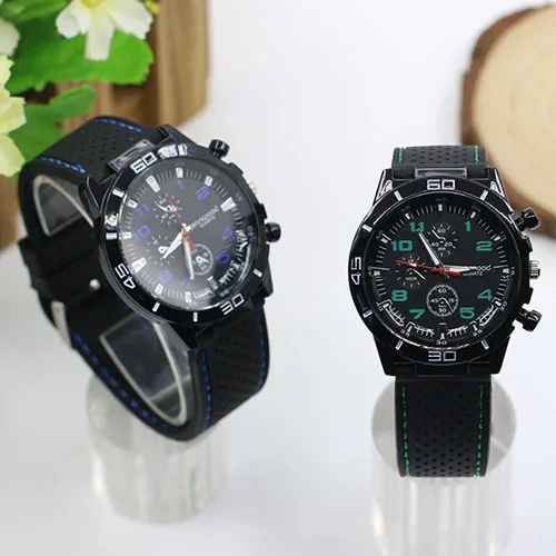 Men's Racer Military Pilot Aviator Army Style Cool Silicone Sports Wrist Watch hot | Наручные часы