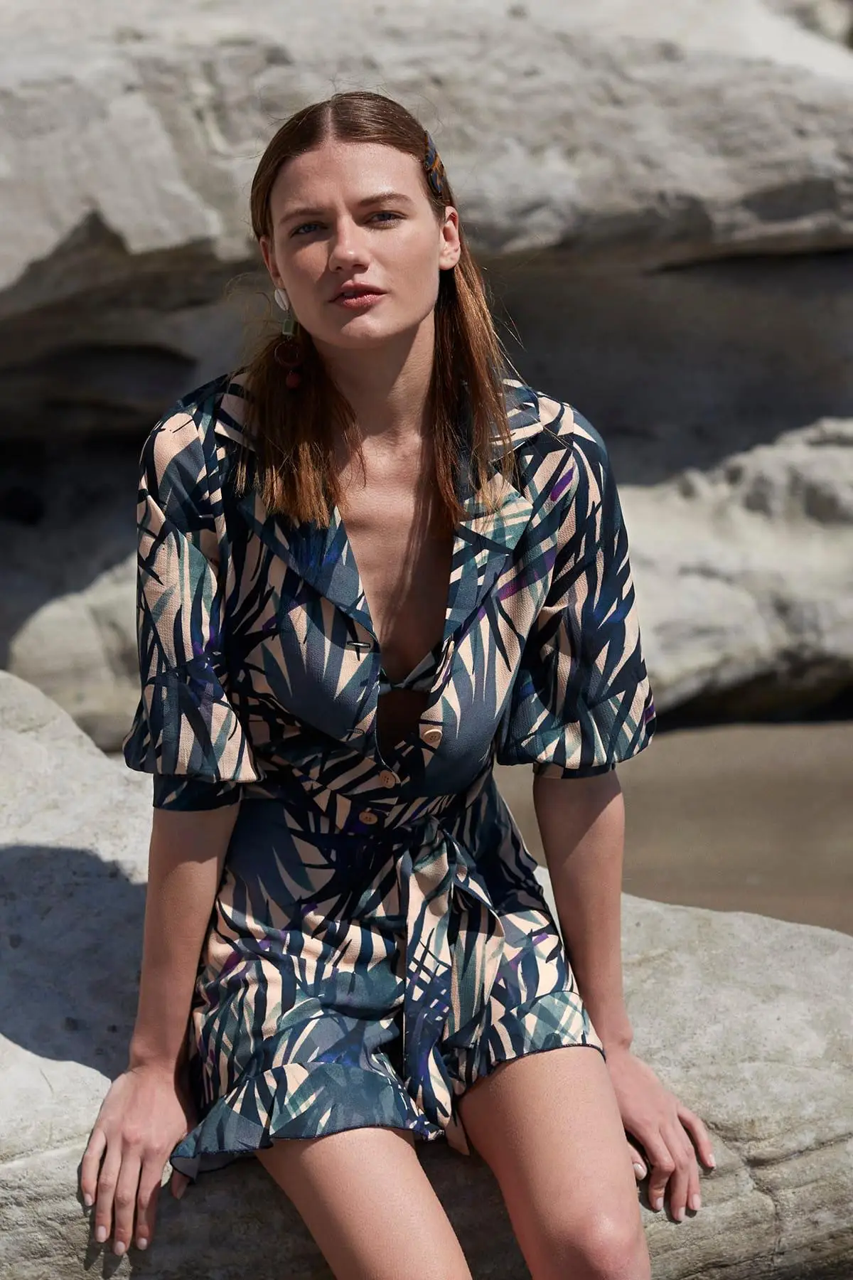 Trendyol разноцветная кружевная детальная рубашка TWOSS19EH0170