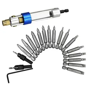 Набор инструментов для сверления с зенковкой, 20 шт.компл., из быстрорежущей стали, двойное назначение, многофункциональный преобразователь воздушной отвертки