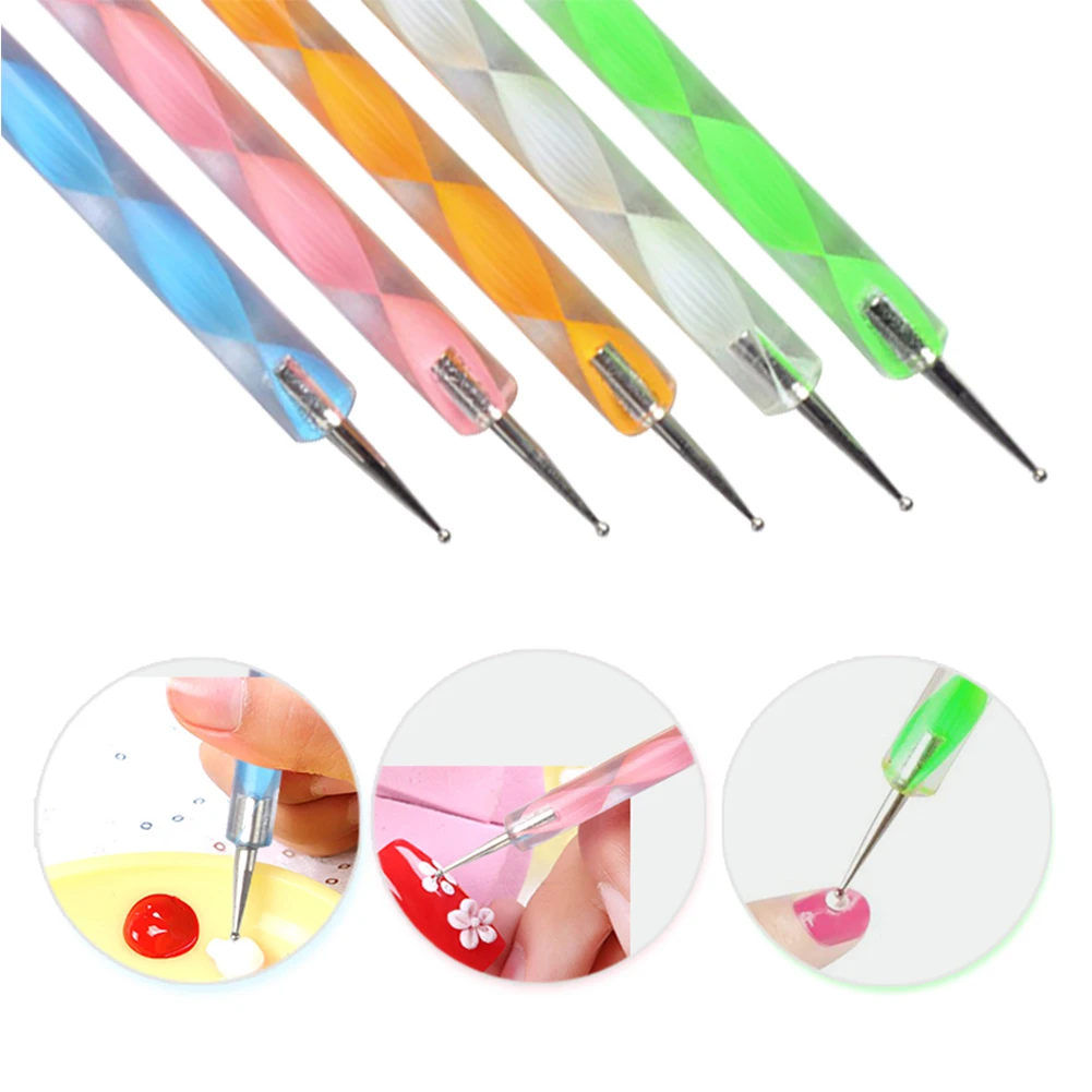 

10Pcs Professional Dotting Tools Nail Art Tools Wooden Dotting Pen Nail Gel Nail Manicure Rhinestone Dotting Pen Nail Art tools