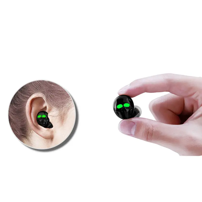 Новый Череп кости Bluetooth наушники с микрофоном шумоподавление Hi Fi Handsfree бас стерео