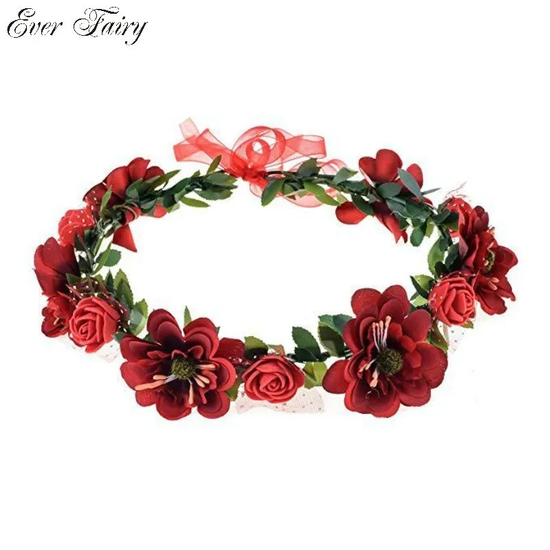 Аксессуары для волос женщин повязка на голову в виде короны с цветами Свадебная