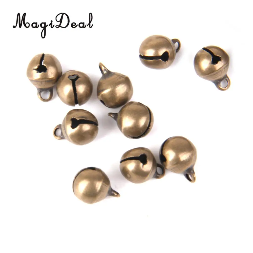 MagiDeal 100 шт. античная бронза латунь Jingle Bells очаровательные бусины фурнитура для