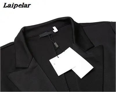 Best selling European and American new women's double row metal buckle long sleeve small blazer Laipelar
