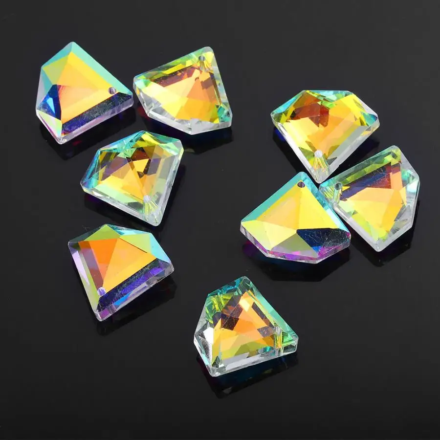 8pcs Coloured Glaze Crystal Glass Loose Beads Pendant DIY Cloth Jewelry Findings 20mm jewelry necklace making accessory a | Украшения и