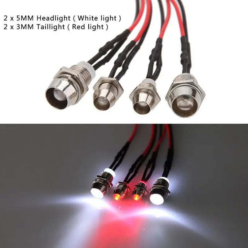 

1/10 1/8 4 LED Light Headlight Taillight for HSP RC Monster Truck Cars