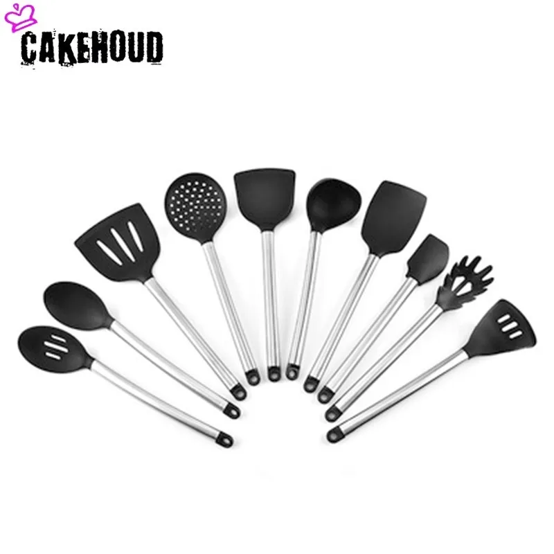 Набор кухонных принадлежностей CAKEHOUD 10 шт. антипригарная сковорода силиконовая